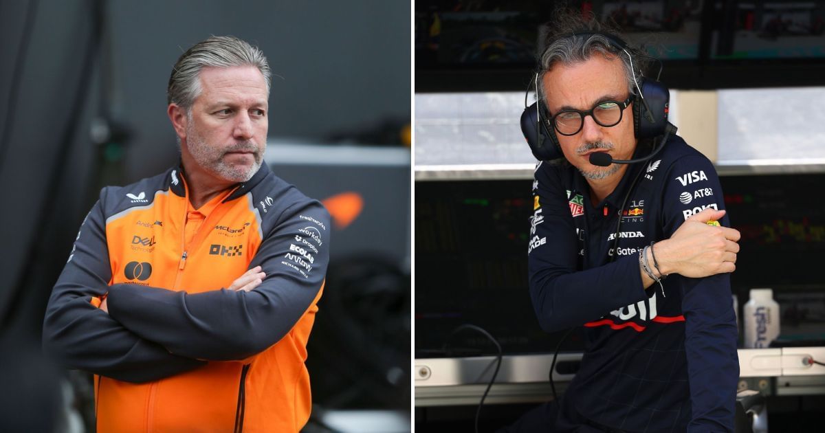 Laurent Mekies, Zak Brown, Red Bull Racing, McLaren
