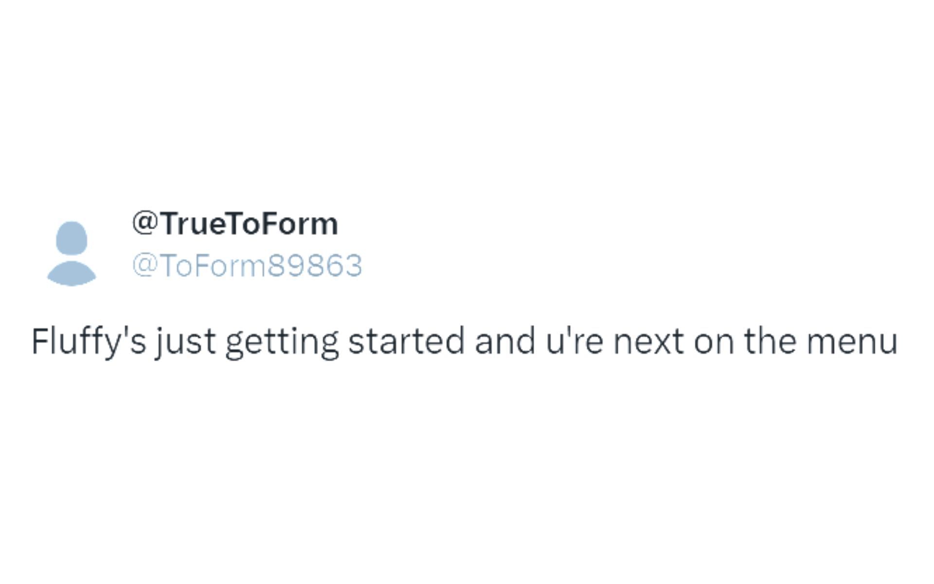 Fan&#039;s reaction. [Screenshot courtesy: @dricusduplessis on X]
