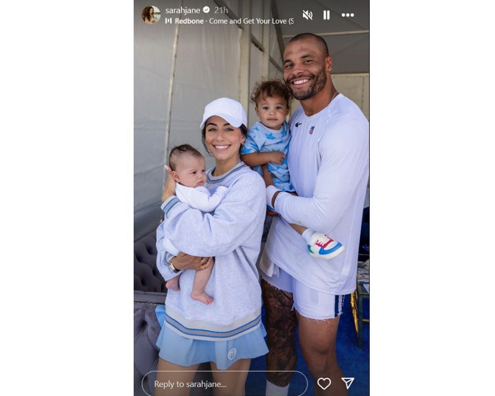 Dak Prescott&rsquo;s fianc&eacute;e Sarah Jane brings family to Cowboys training camp in Oxnard (Image via Instagram/@sarahjane)