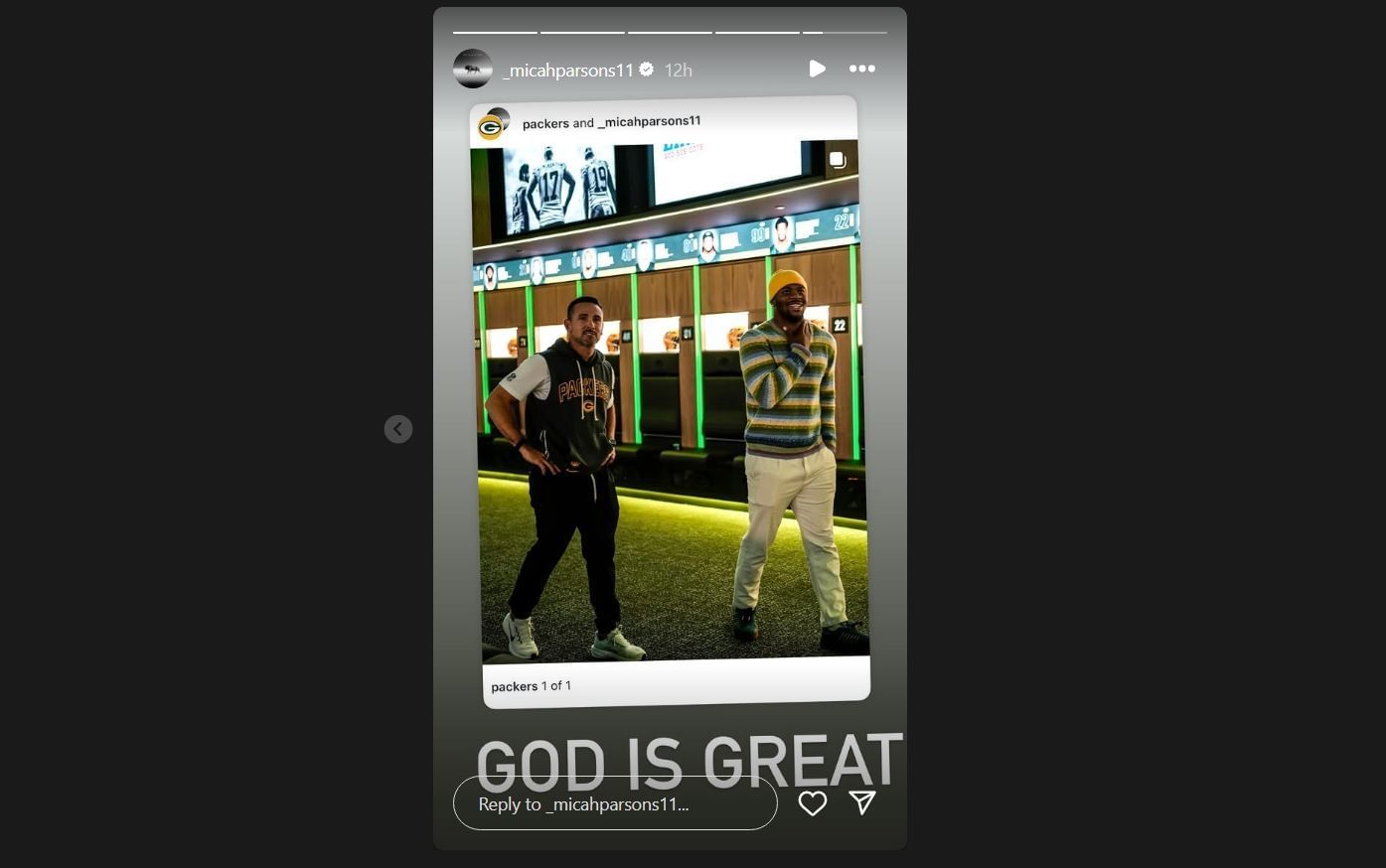 A screenshot of Parsons&#039; story [Image credits: Instagram]