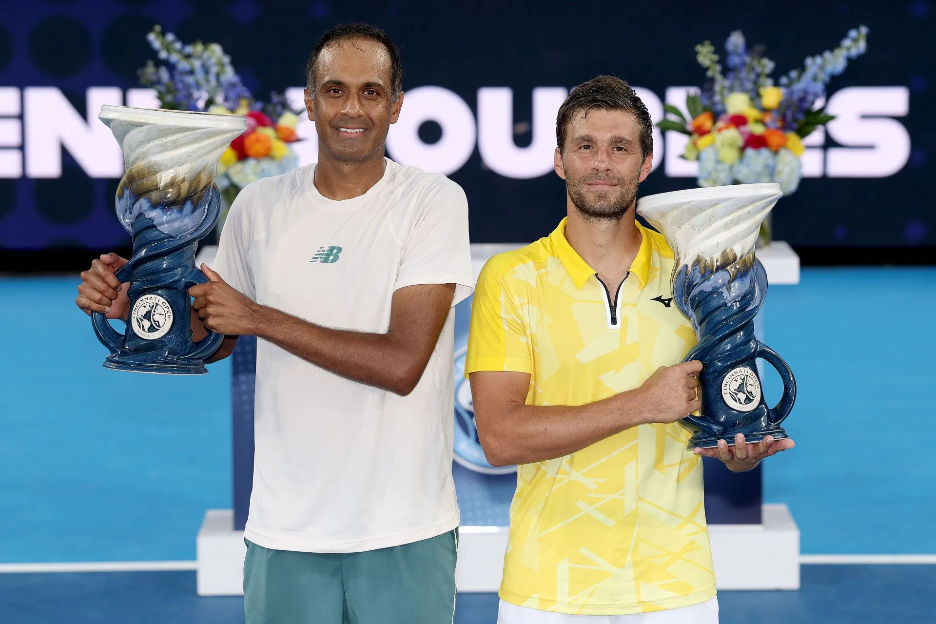 Rajeev Ram and Nikola Mektic pictured at the 2025 Cincinnati Open 2025 | Image Source: Getty