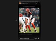 A screenshot of Kayla Nicole's story about Joe Burrow (image credit: instagram/iamkaylanicole)