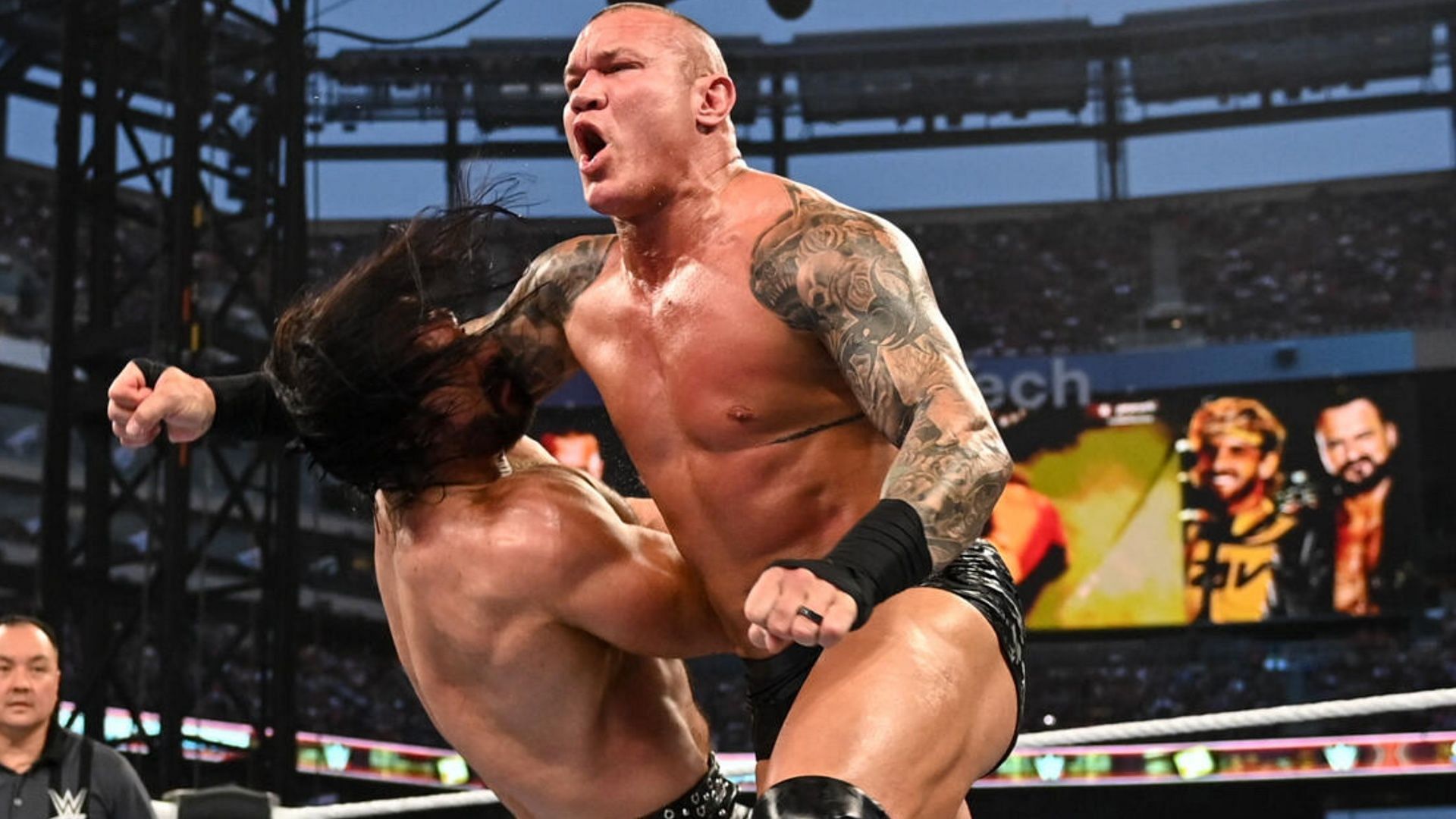 Randy Orton giving some on Drew McIntyre. (Image credits: wwe.com)
