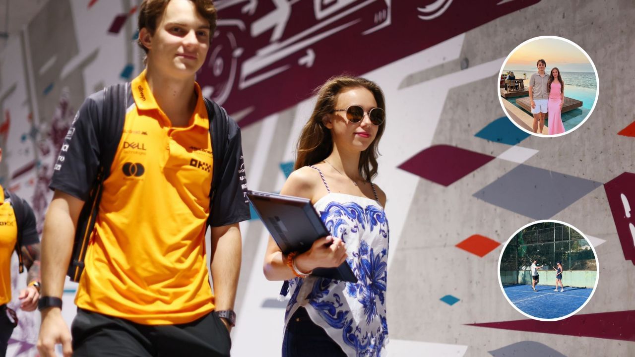 Oscar Piastri shares images with girlfriend Lily Zneimer [Images via Getty] [Insets via Instagram/@oscarpiastri]