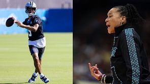 $12 million worth Dawn Staley poses with Bryce Young; gifted signed jersey by Panthers’ QB
