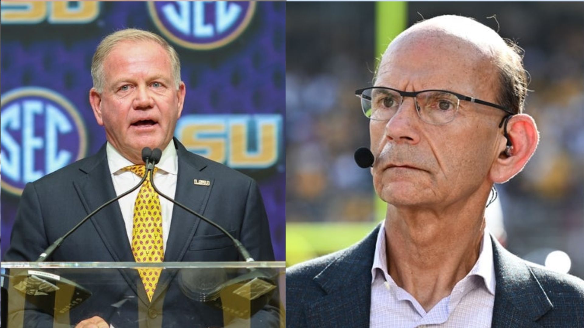 Brian Kelly and Paul Finebaum 