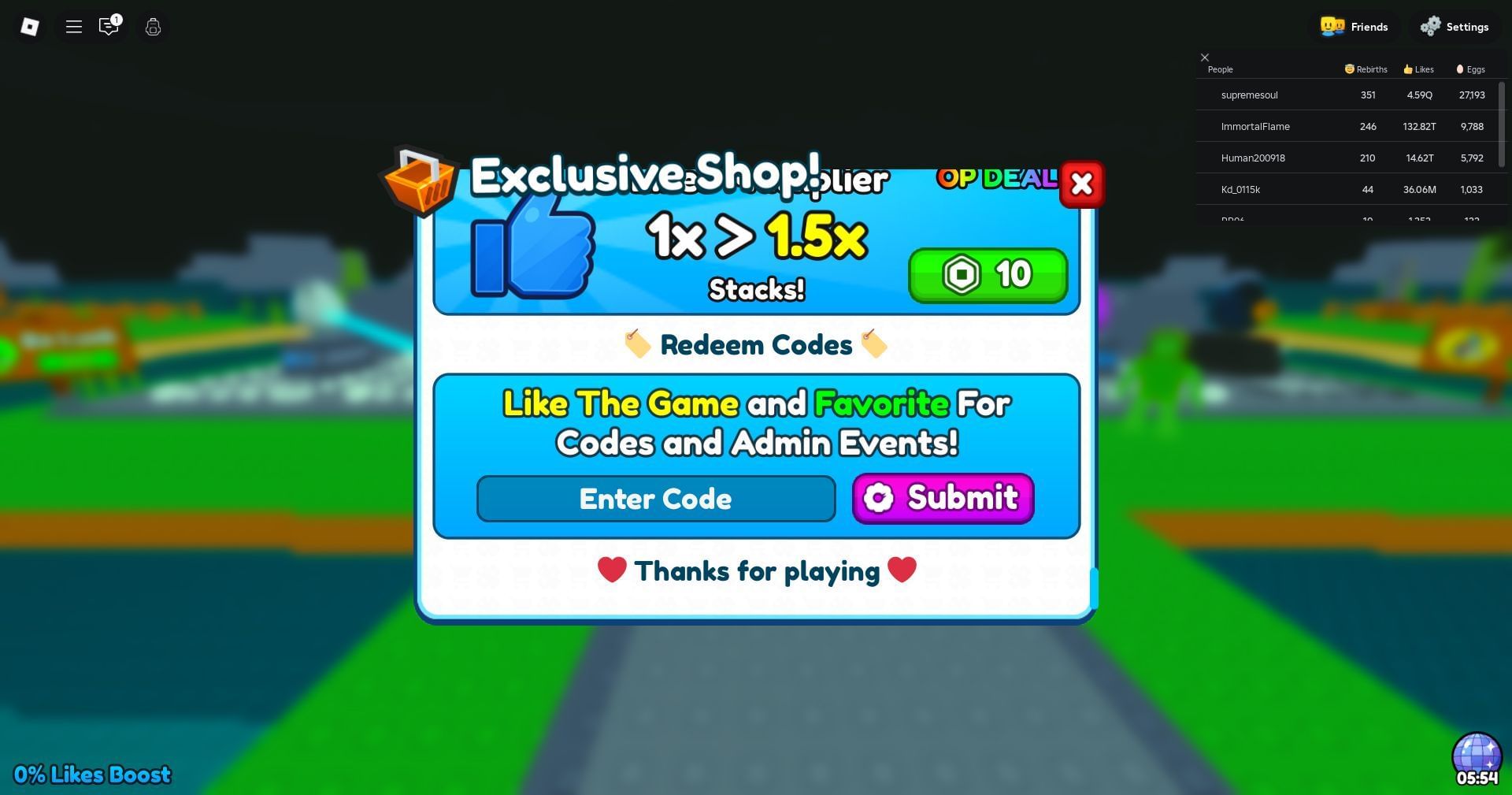 Redeem the code here (Image via Roblox)