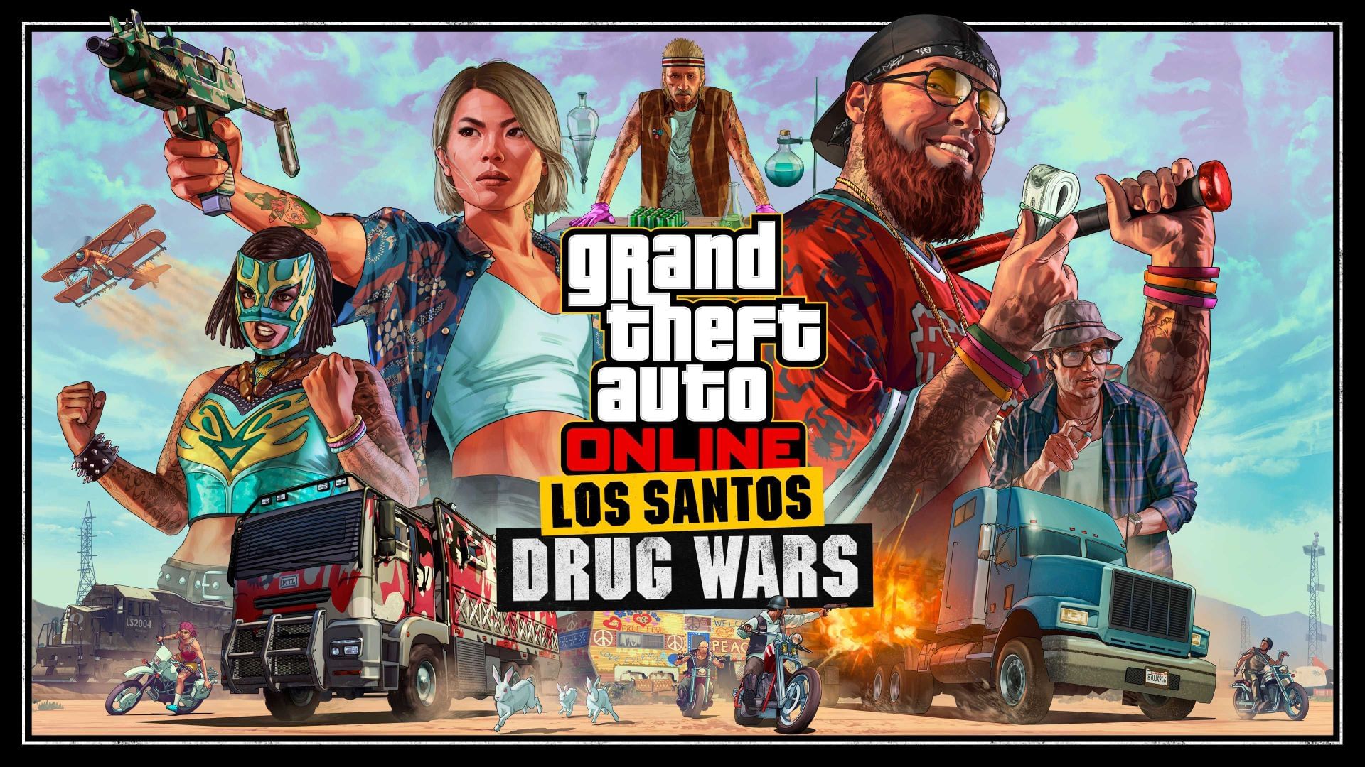 GTA Online Los Santos Drug Wars official cover art (Image via Rockstar Games)