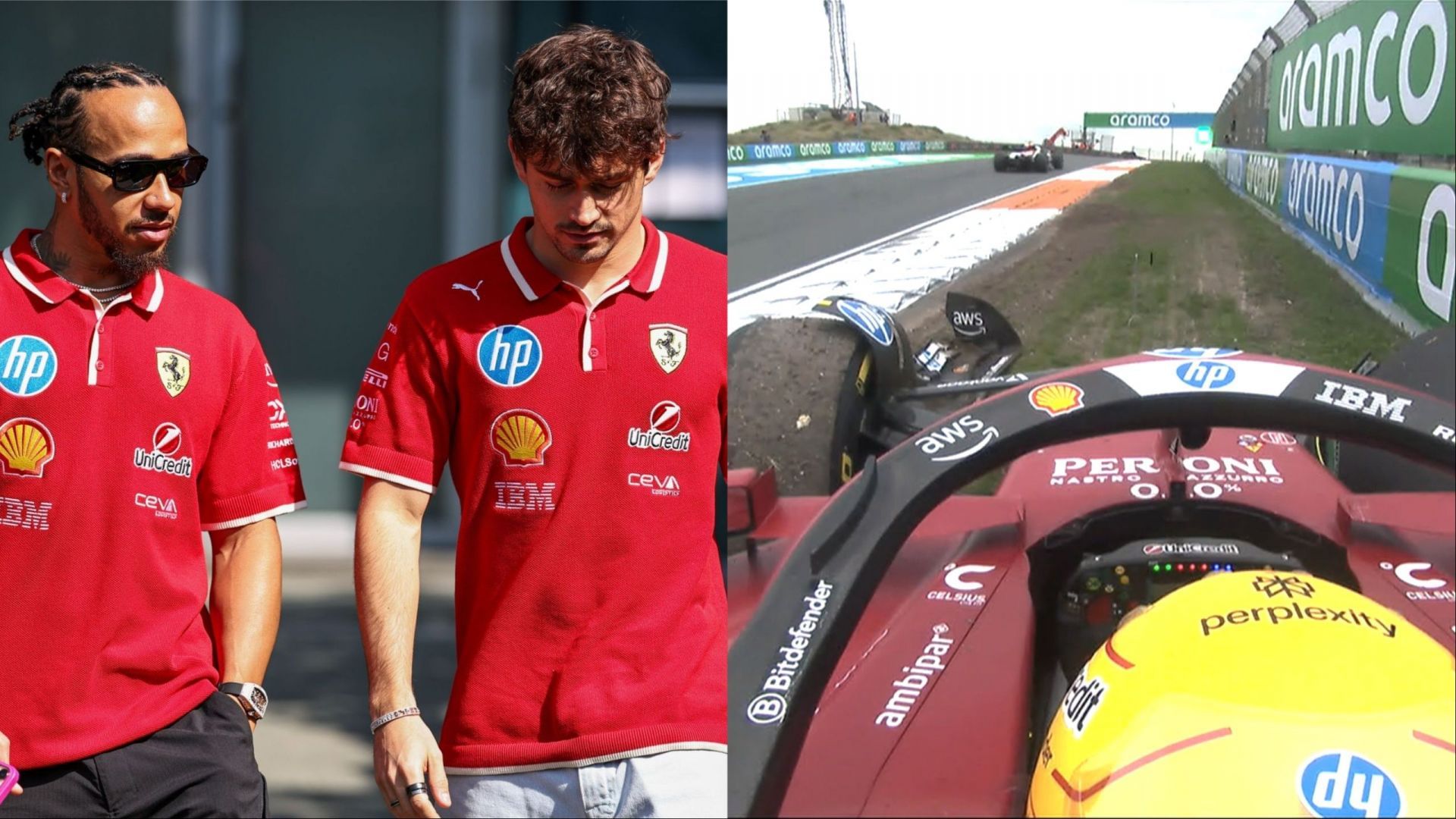 Image credits: Getty: Charles Leclerc and Lewis Hamilton, X@F1