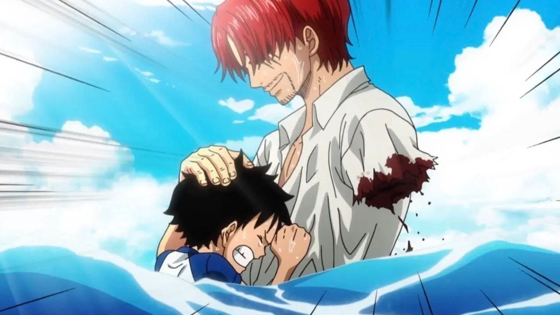 Luffy and Shanks as seen in anime (Image via Toei Animation)