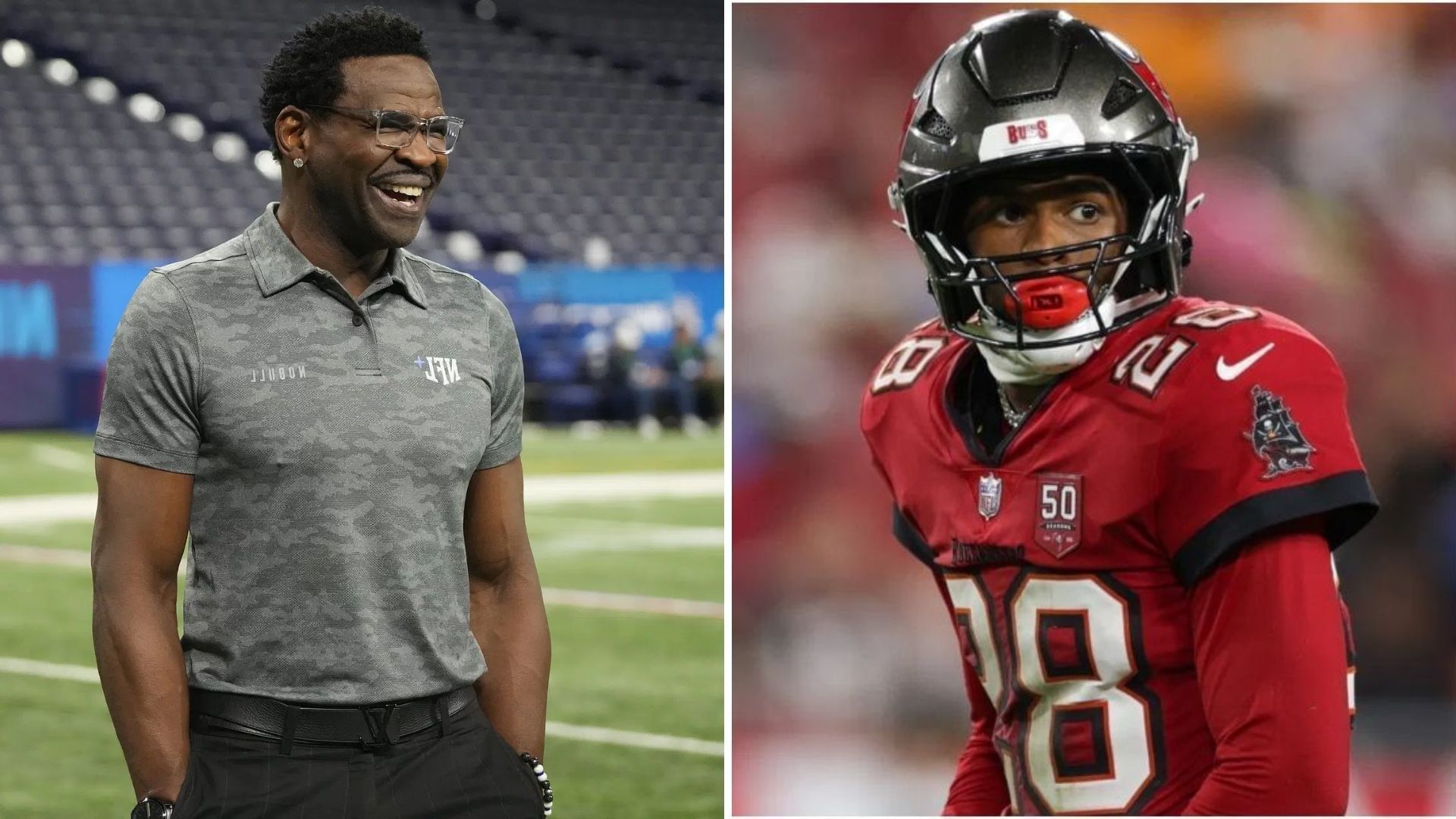 Michael Irvin and Shilo Sanders (Credit: Imagn)