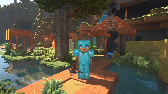 A variedade de texturas exclusivas e modelos personalizados para blocos faz deste um dos melhores pacotes de recursos do Minecraft com modelos personalizados (Imagem via Sportskeeda Gaming || Mojang Studios/)