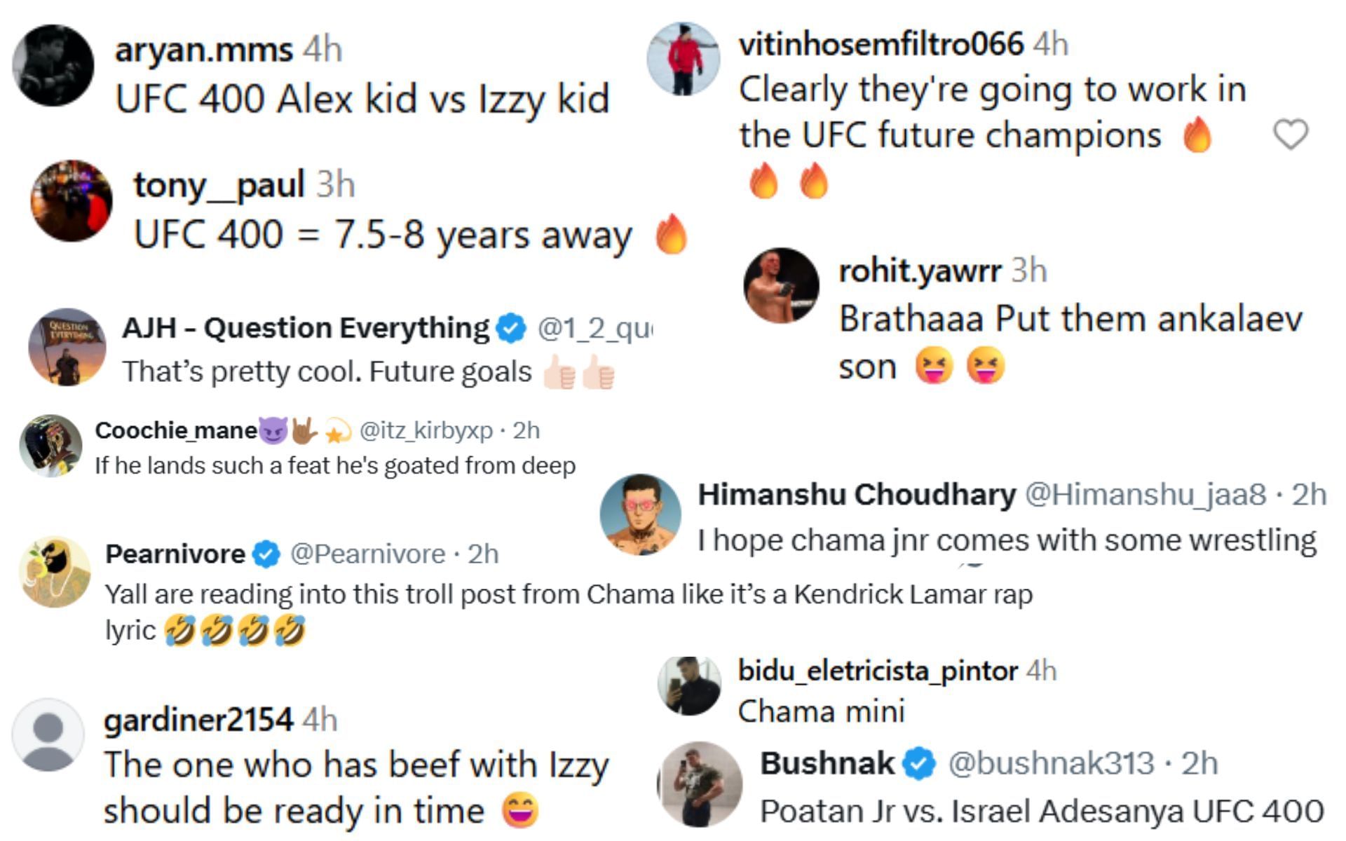 Screenshots courtesy: @alexpoatanpereira on Instagram and @DovySimuMMA on X