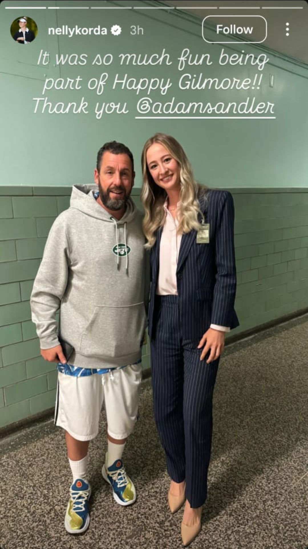 Nelly Korda&#039;s story [Image via Instagram - @nellykorda]