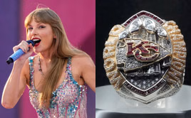 Taylor Swift engagement ring vs. $40,000 Super Bowl ring: How does Travis Kelce's GF's possession compare with Chiefs' winner?