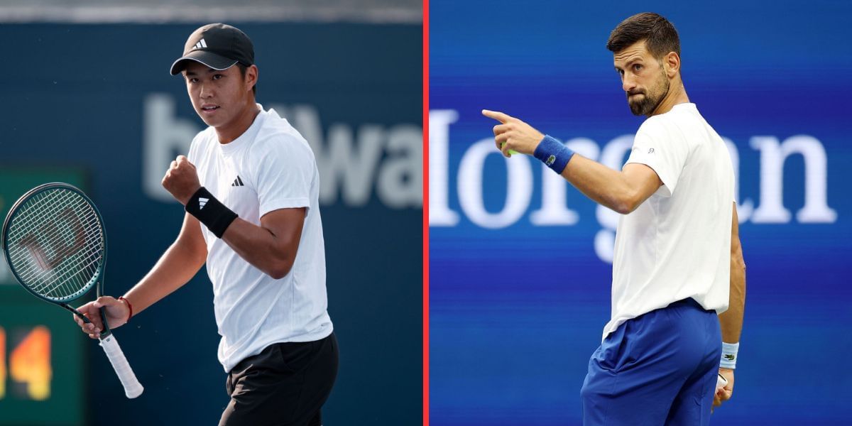Learner Tien (L) will face Novak Djokovic (R) in the US Open first-round (Image Source: Getty)