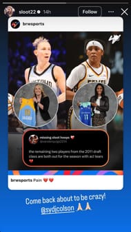 Courtney Vandersloot IG Story/Instagram @sloot22