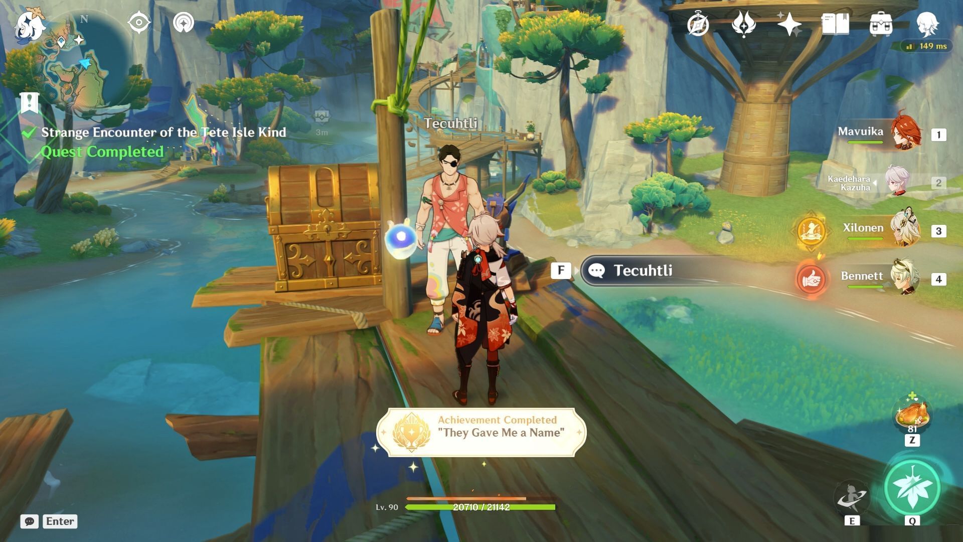 The &quot;They Gave Me a Name&quot; achievement (Image via HoYoverse)