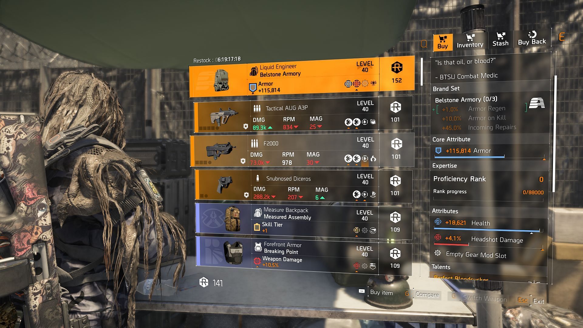 The Division 2 vendor found at DZ South (Image via Sportskeeda Gaming || Ubisoft)