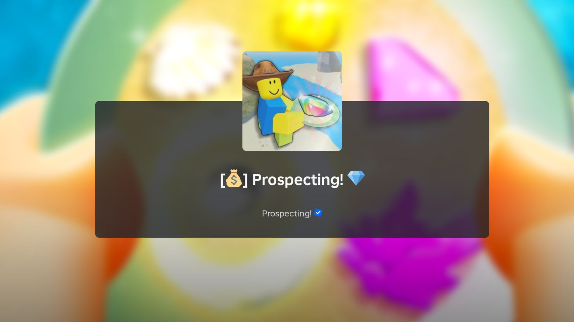 Prospecting loading screen