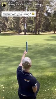 Image via Hull’s Instagram Story _ Source: Instagram/@charley.hull