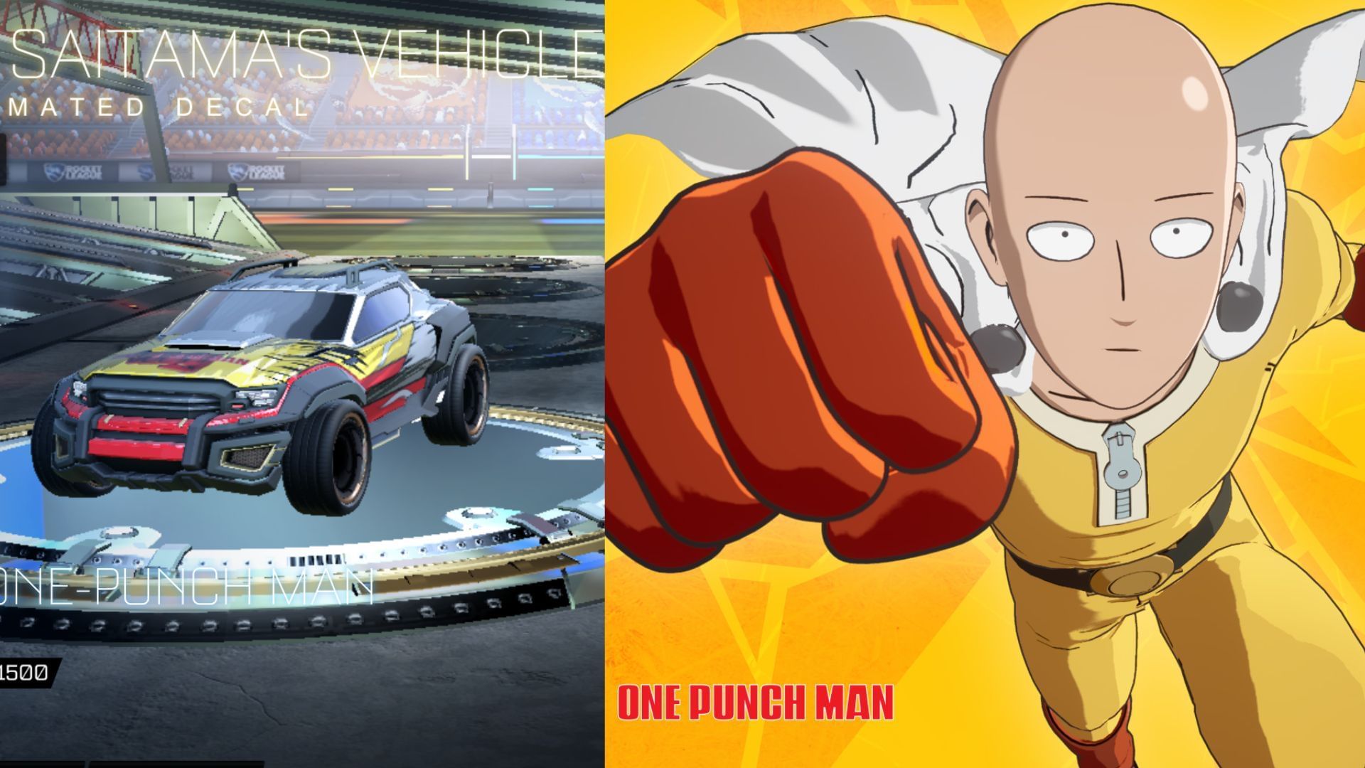 Rocket League x One Punch Man collab explored (Image via Psyonix &amp; Epic Games)