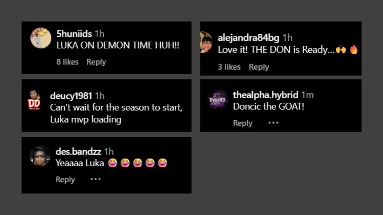 Fans comment on Luka Doncic-Issac Bonga altercation. (Credits: IG/@lakers_legacy_legends)