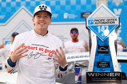 Connor Zilisch sends a message after delivering Dale Earnhardt Jr.’s JRM its first-ever Portland victory