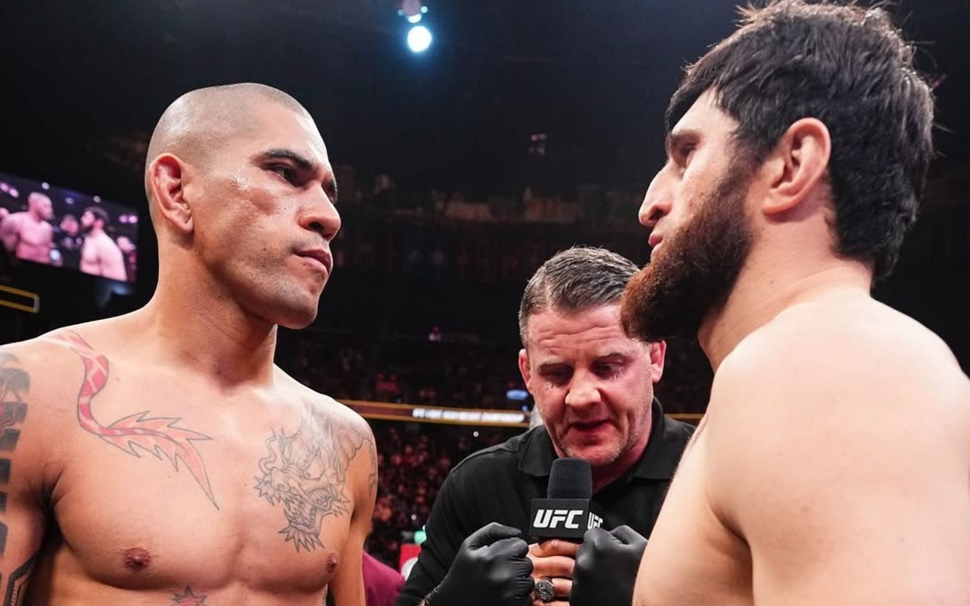 A UFC fighter discusses the Magomed Ankalaev (right) vs. Alex Pereira (left) rematch. [Image courtesy: @ufccanada on Instagram]