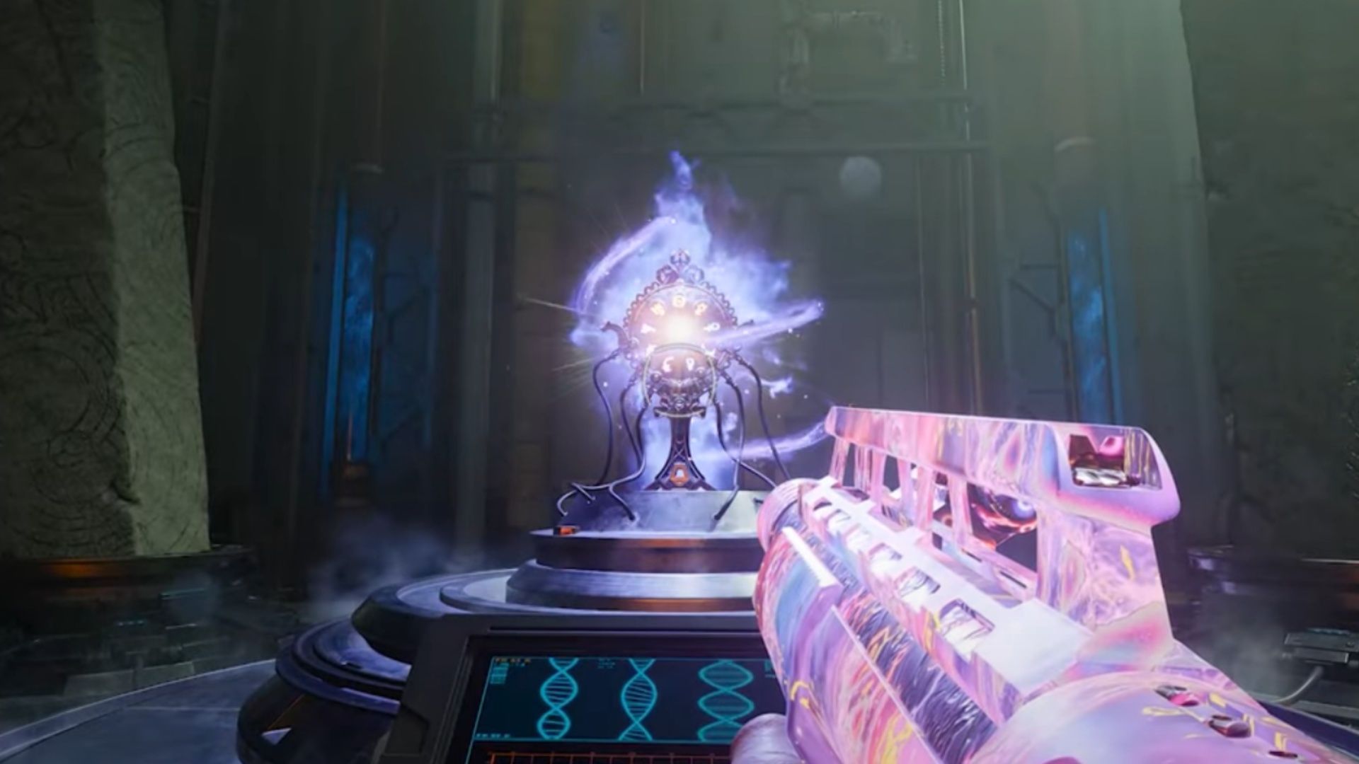 Interact with the Sentinel Artifact and choose whoever you want to help in Black Ops 6 Zombies Reckoning (Image via Activision || YouTube/@CodeNamePizza)