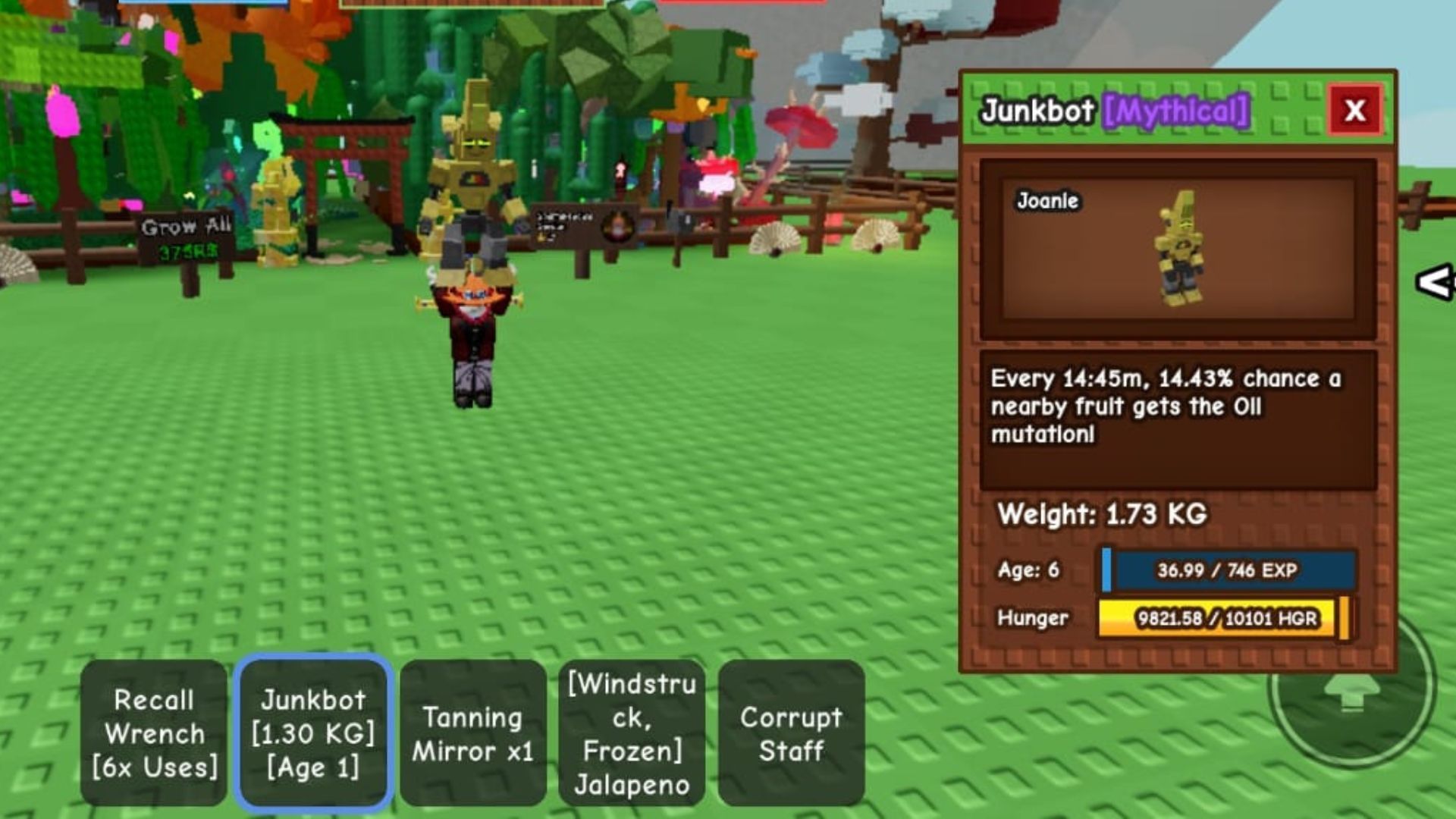 Junkbot is a Mythical Pet (Image via Roblox)
