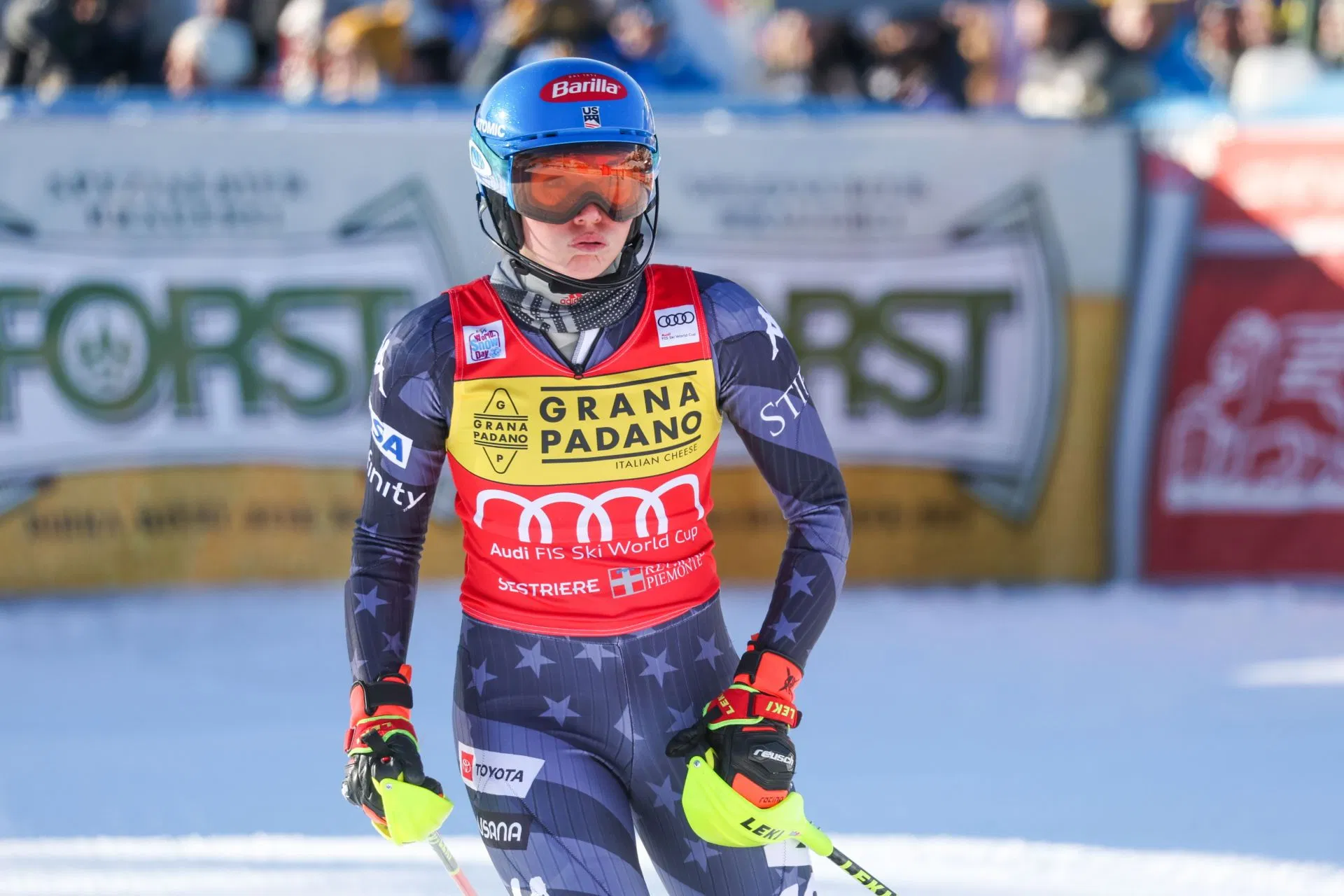 Mikaela Shiffrin competes at the Alpine Ski World Cup 2022 - Source: Getty