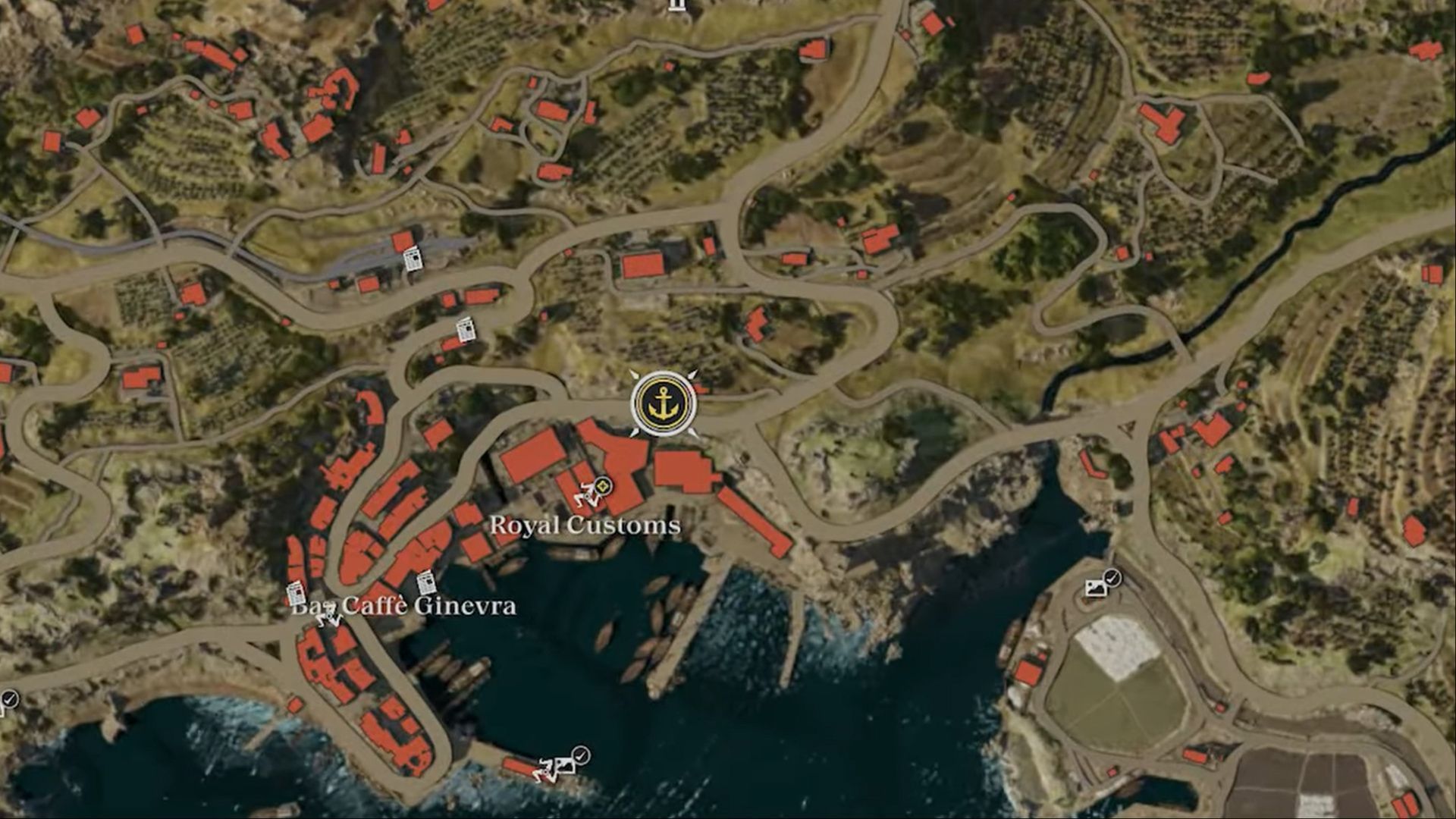 The road heading past Porto Almaro is ideal for getting the Getaway Driver achievement (Image via 2K)