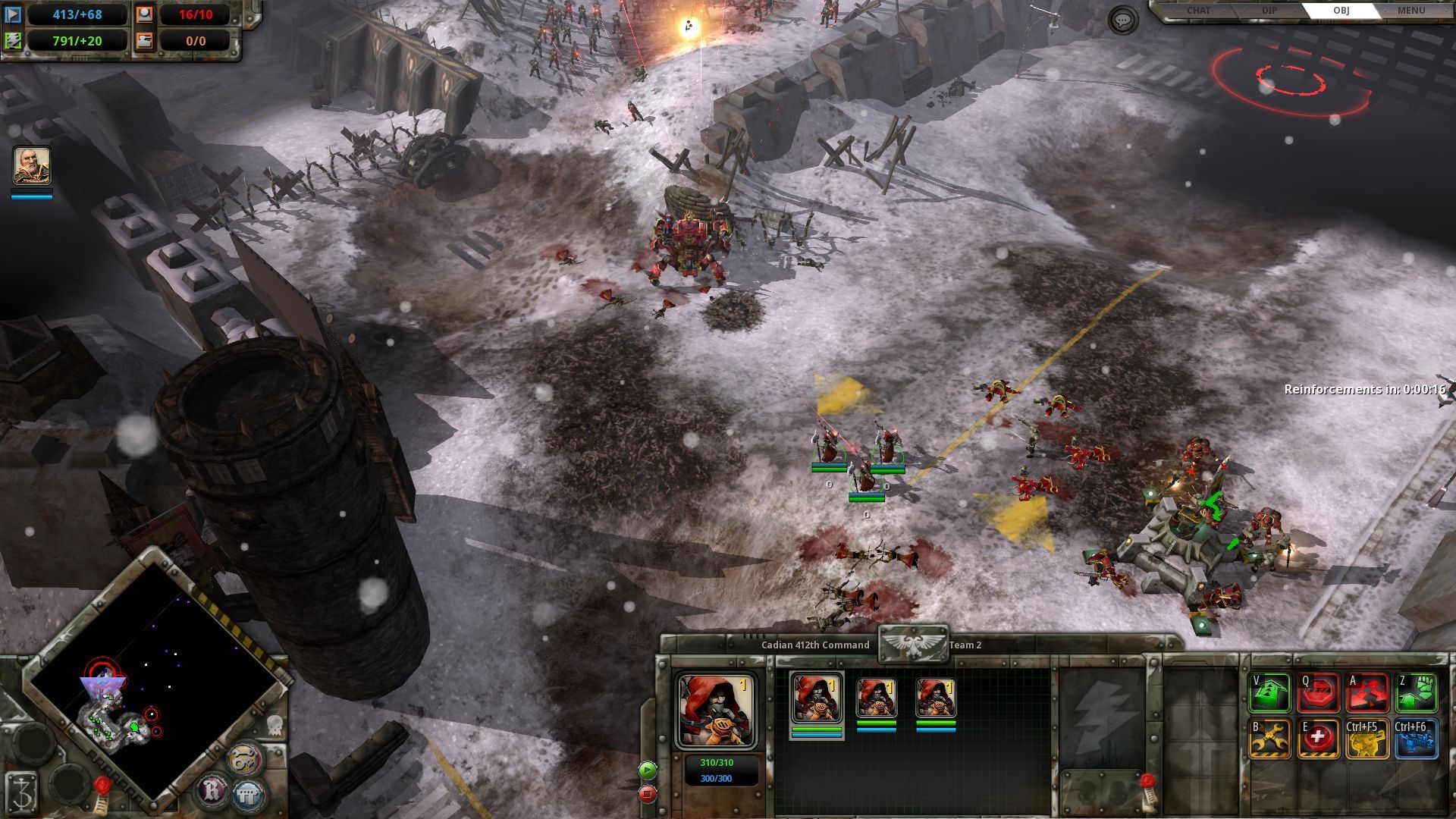 The Imperial Guard doesn&#039;t fare all that well against Chaos Space Marines (Image via Relic Entertainment)