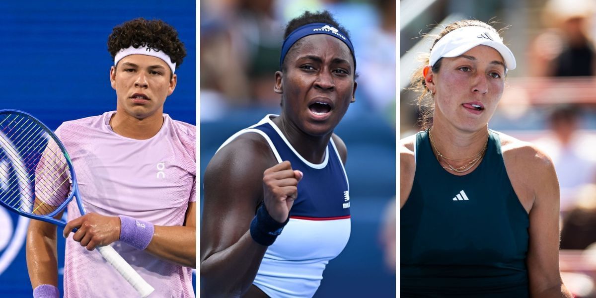 Ben Shelton (left), Coco Gauff (center), Jessica Pegula (right), Sources: Getty