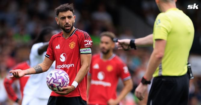 Manchester United star Bruno Fernandes labelled ‘whiny, little moaning pain in the b*tt’ by ex-Chelsea star for referee complaint before penalty miss