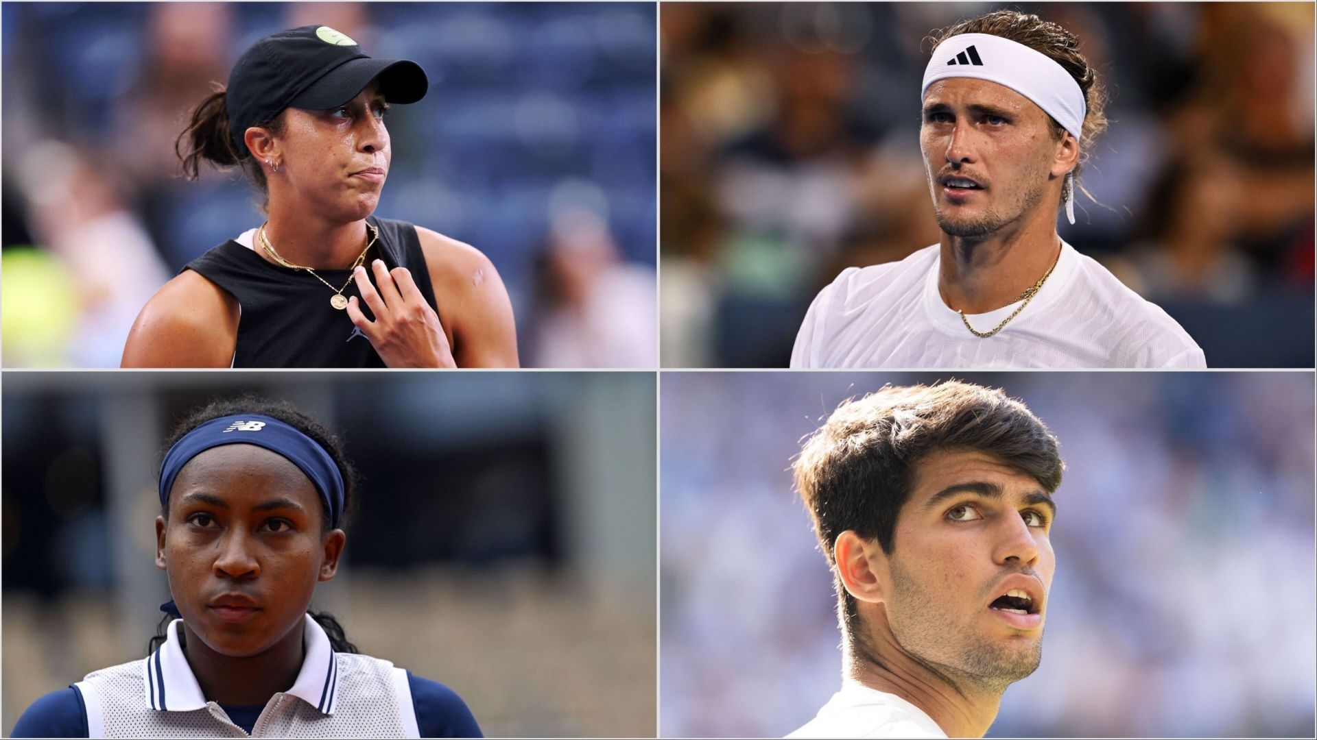Alexander Zverev, Madison Keys, Carlos Alcaraz, and Coco Gauff | Getty