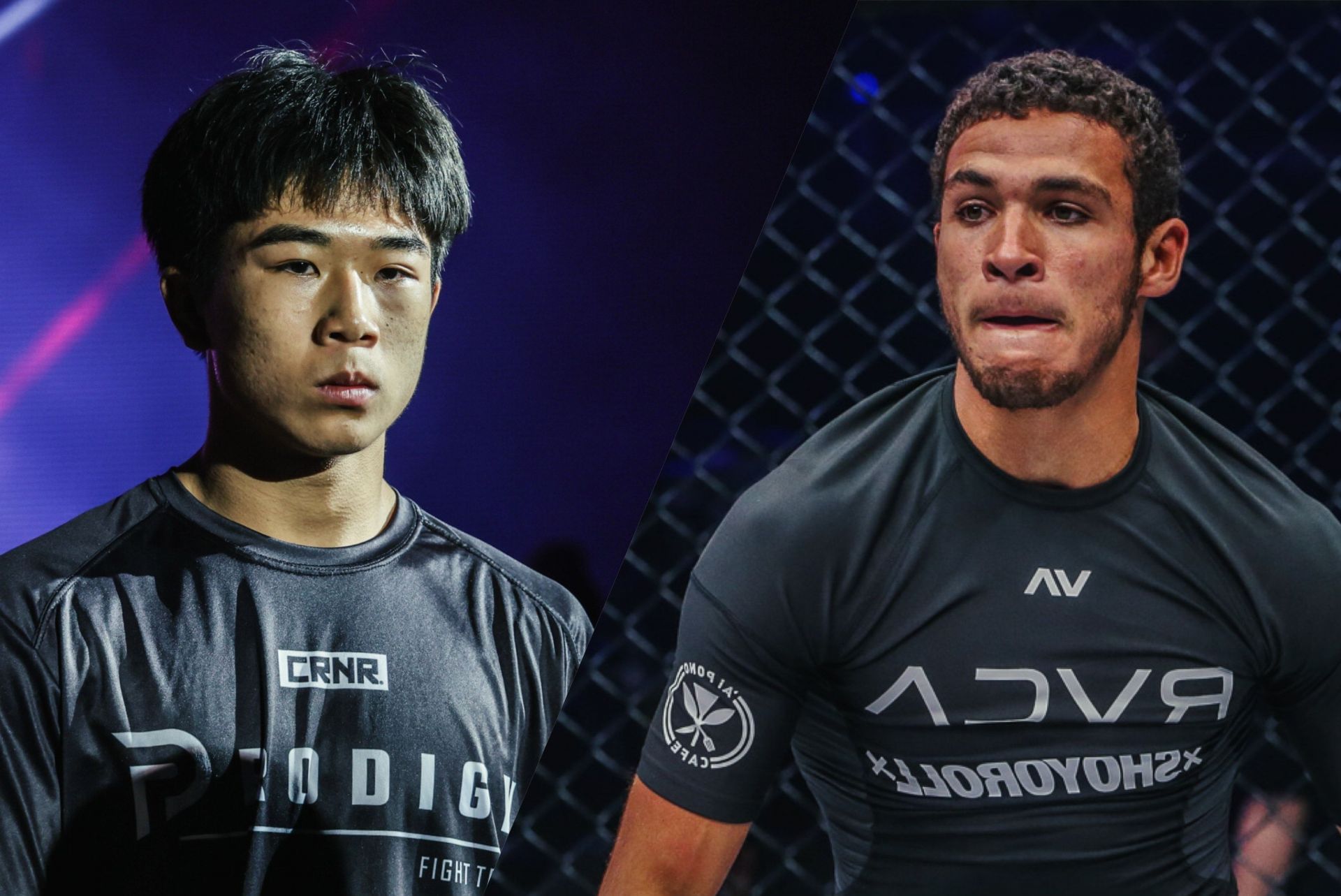 (From left) Adrian Lee and Tye Ruotolo battle at ONE Fight Night 35. [Images from ONE Championship]