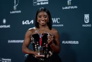 Simone Biles at the 2025 Laureus World Sport Awards in Madrid, Spain. (Photo by Getty Images)