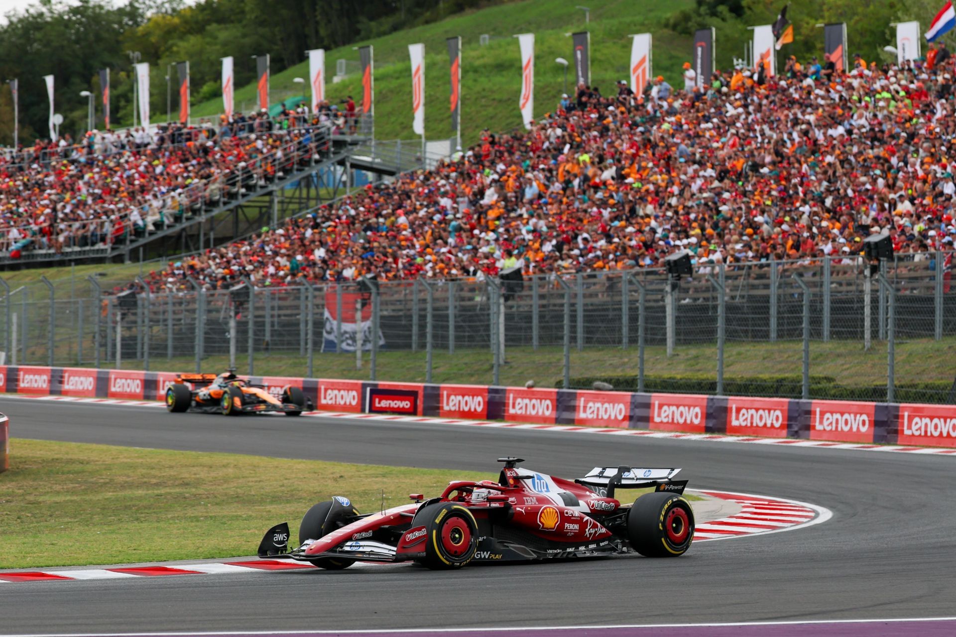 Charles Leclerc during the 2025 F1 Hungarian Grand Prix (Getty Images)