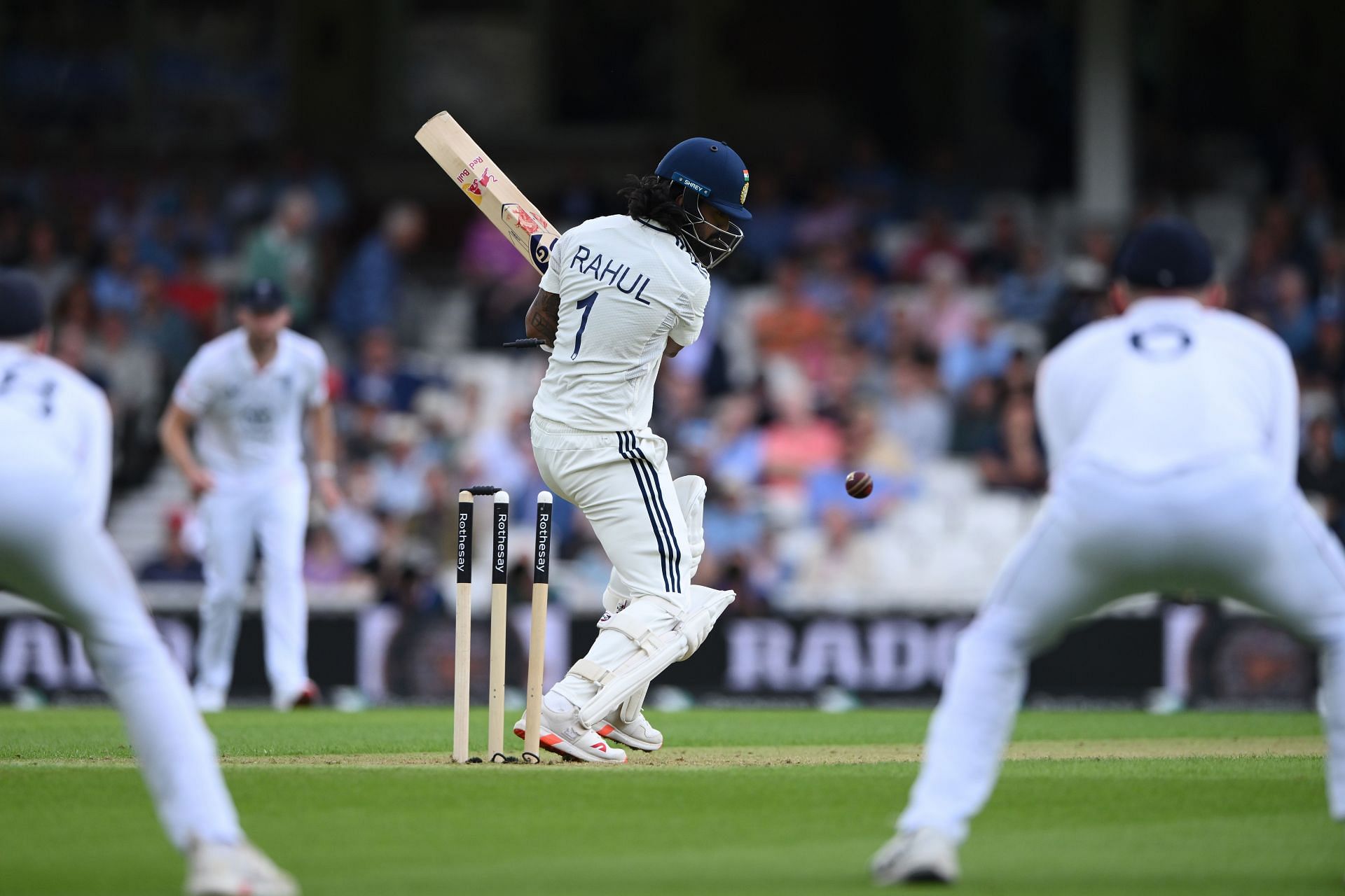 KL Rahul was the second Indian batter dismissed on Day 1 of the Oval Test. [P/C: Getty]