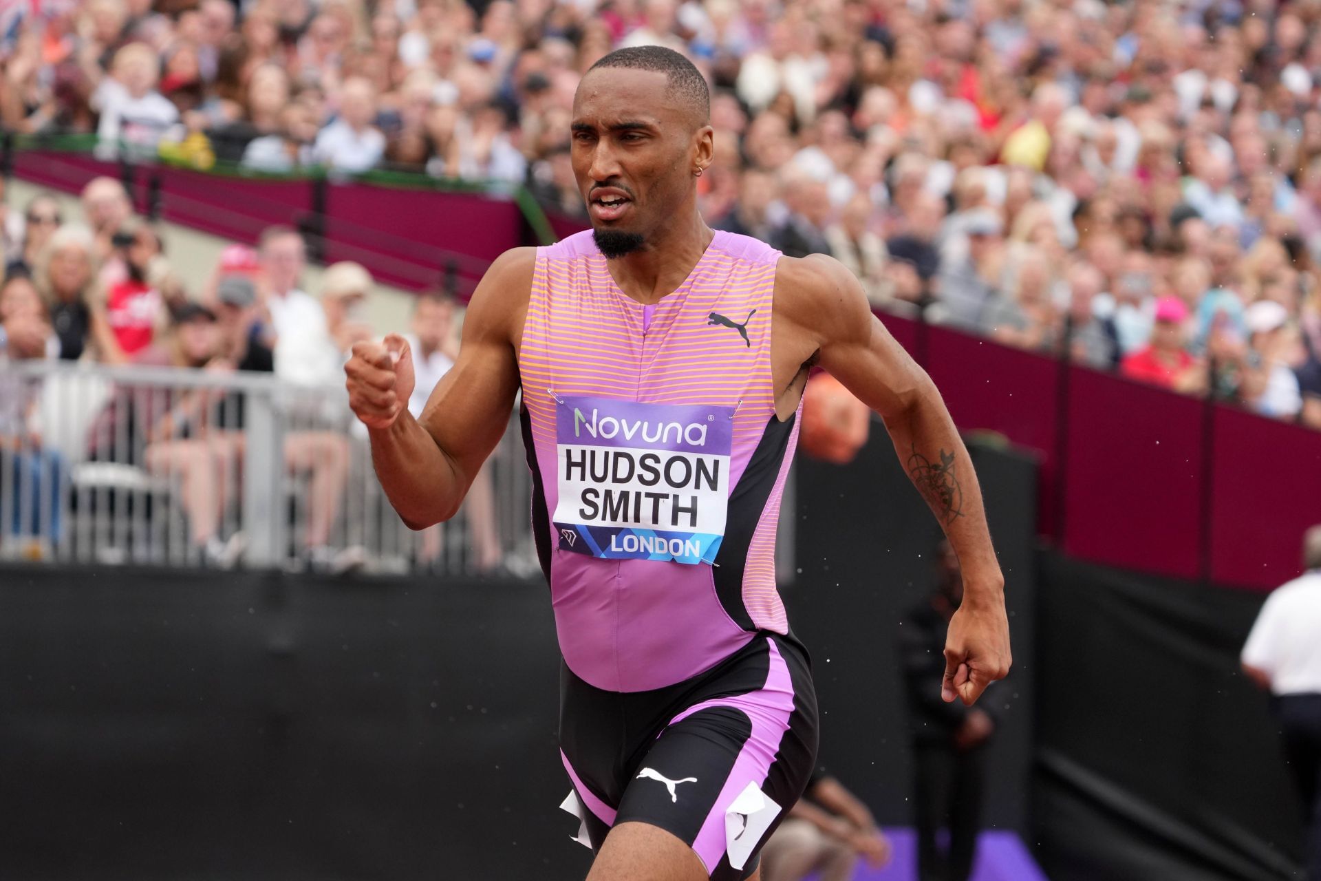 Matthew Hudson-Smith (GBR) during the London Athletics Meet (Photo by Kirby Lee/Getty Images)