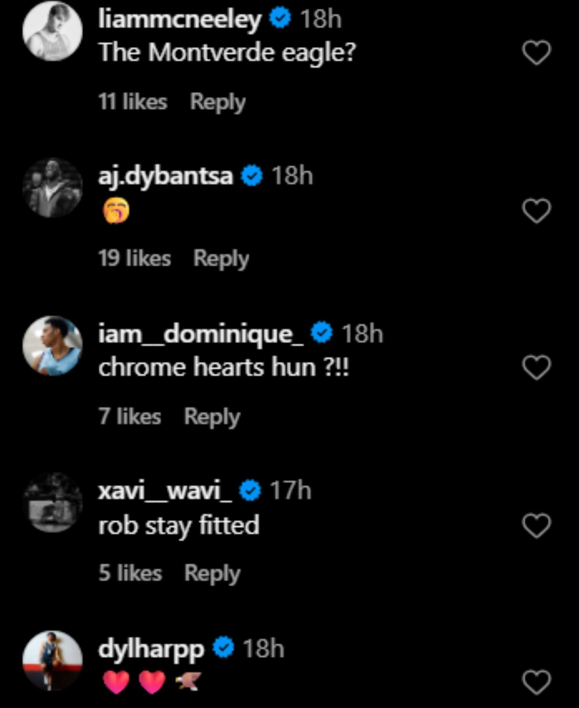 $4.1 million NIL-valued AJ Dybantsa reacts to BYU teammate Robert Wright&rsquo;s cryptic post on IG (Image via Instagram @robertwr1ght)
