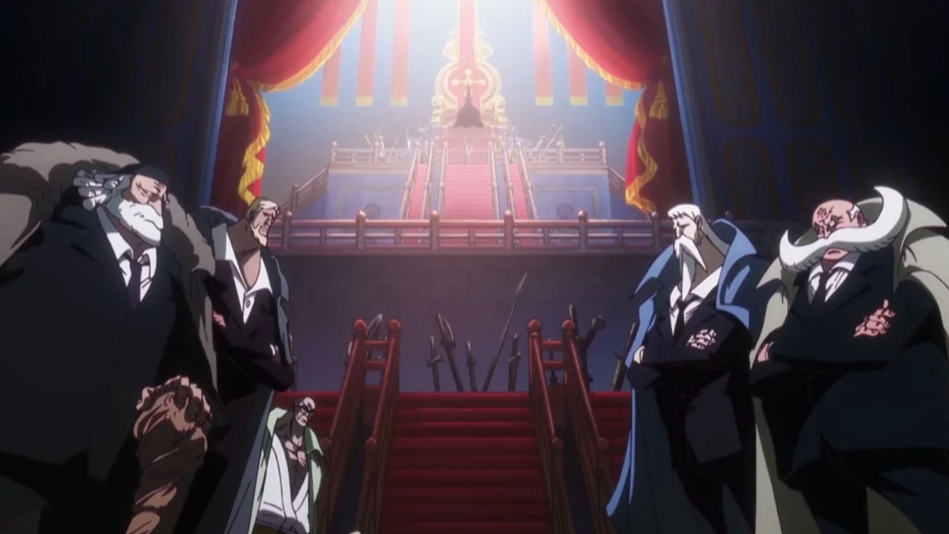 Five Elders as seen in One Piece anime (Image via Toei Animation)