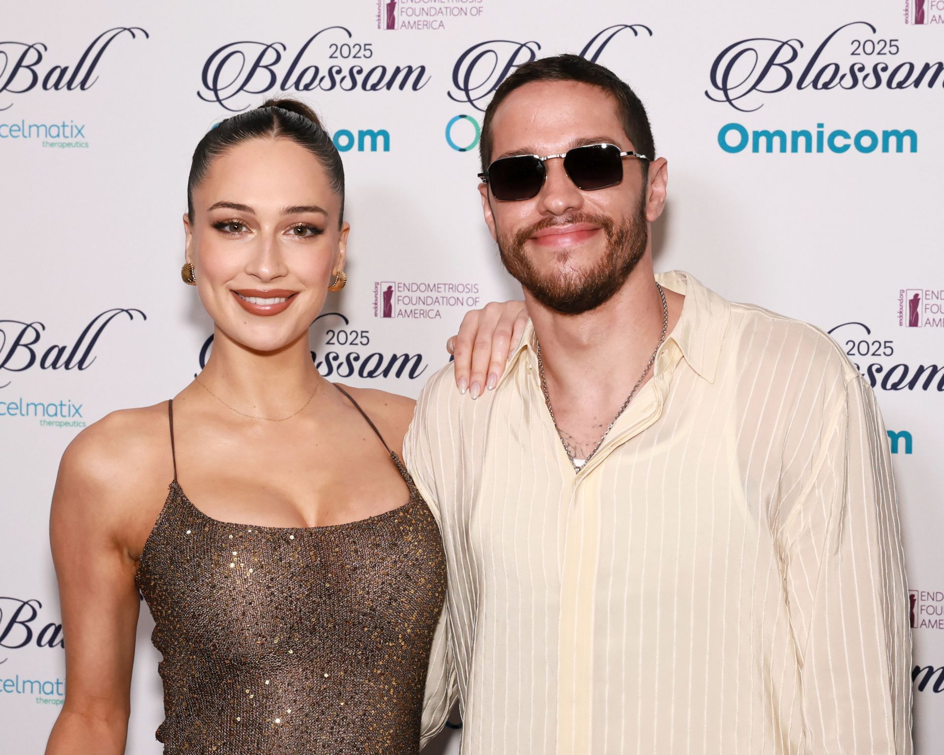 (L-R) Elsie Hewitt and Pete Davidson attend the 13th Annual Blossom Ball at The Pierre Hotel on May 15, 2025, in New York City (Photo by Theo Wargo/Getty Images)