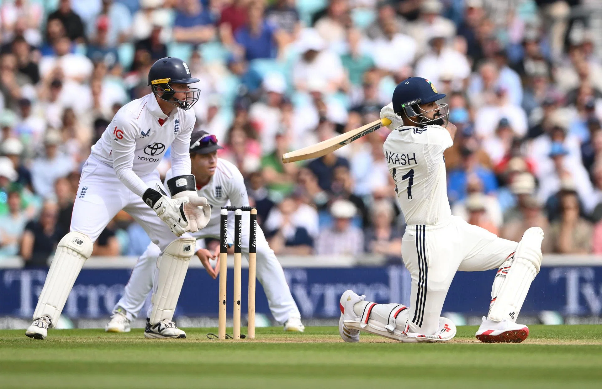 Akash Deep struck 12 fours during his 66-run knock. [P/C: Getty]