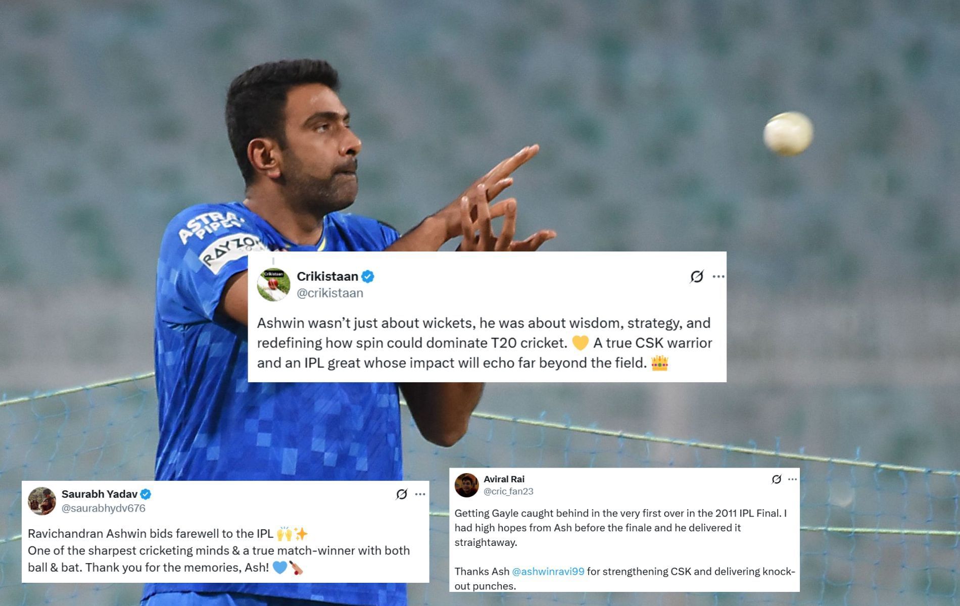[Image credit: Getty, @cric_fan23, @saurabhydv676, @crikistaann X handles]