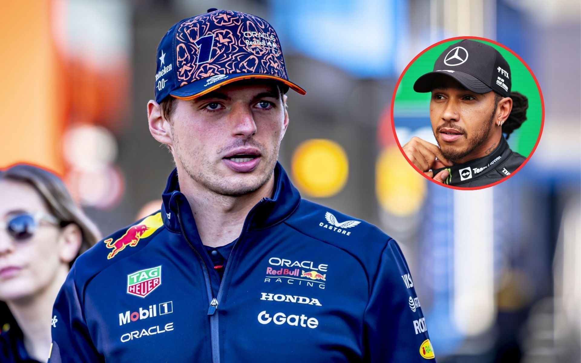 Max Verstappen and Lewis Hamilton