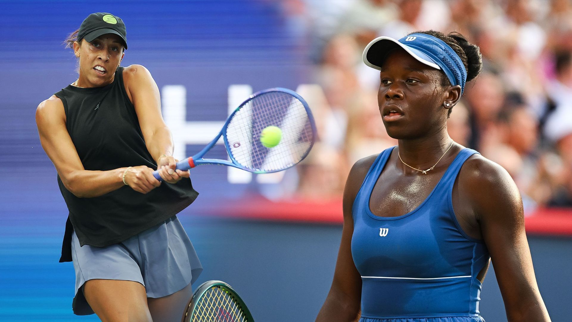 Madison Keys (L) Victoria Mboko (R) | Getty