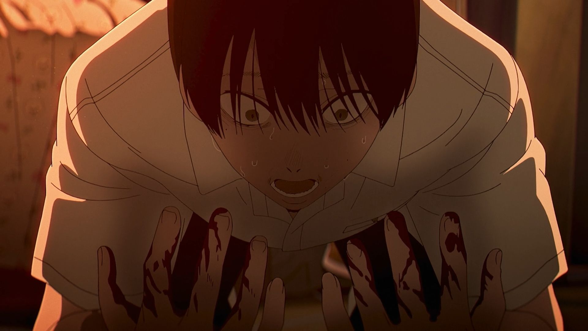 Yoshiki, after he stabs Hikaru&#039;s impostor (Image via CygamesPictures)
